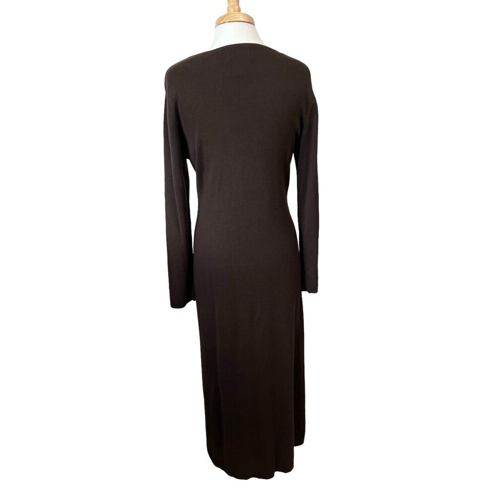 Vintage 90s Linea Boho Heavy Ribbed Maxi Sweater Dress & Duster Cardigan S/M - Picture 8 of 10